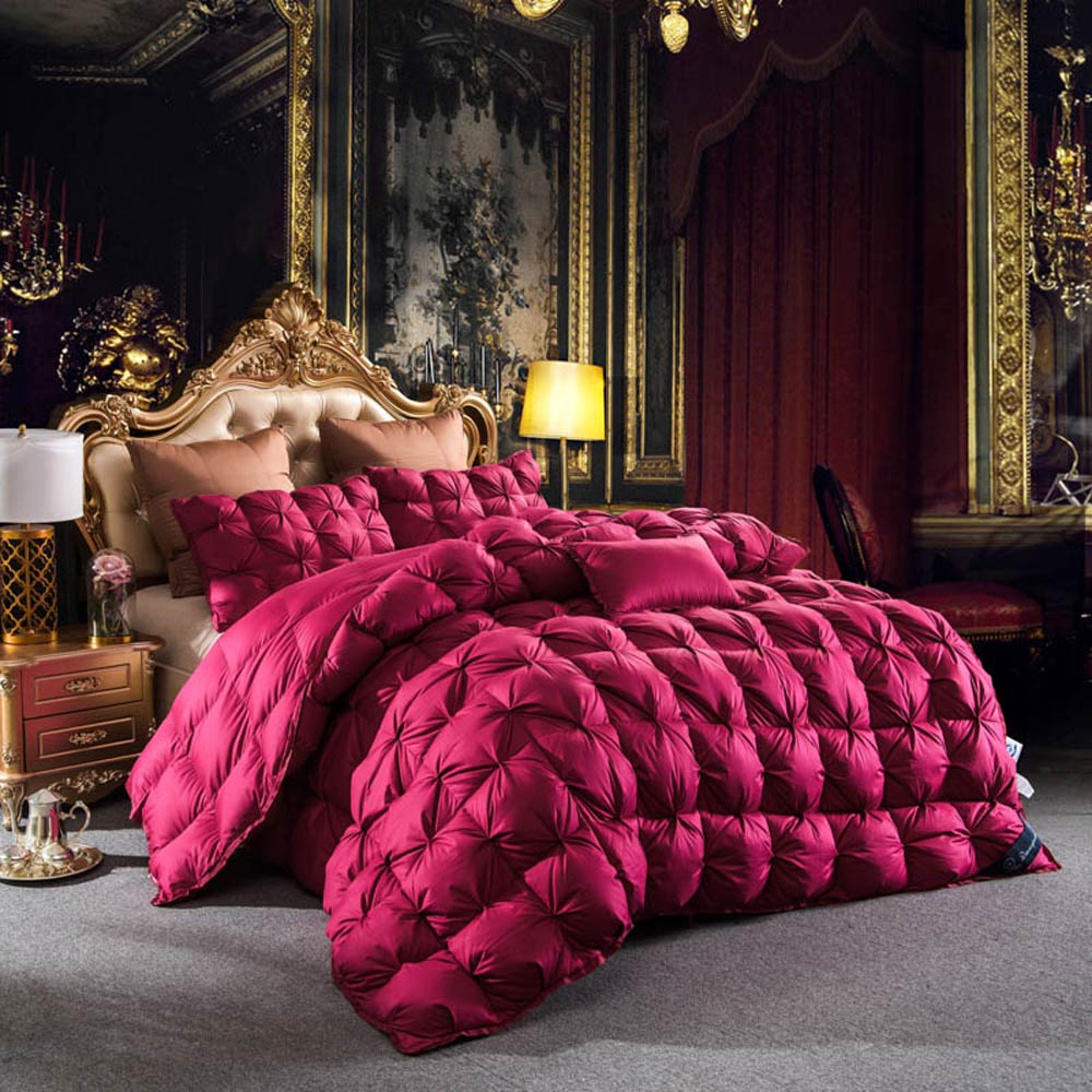 Svetanya 3d luxury Goose Down Duvet quilted Quilt king queen full size Comforter Winter Thick Blanket