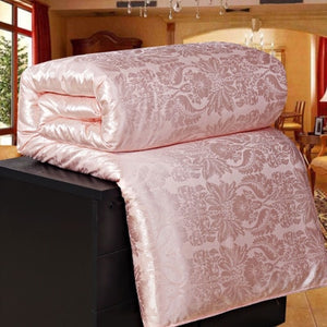 New Natural/Mulberry Luxury Silk Comforter Duvet Hand-made Twin Queen King Full size Blanket Quilt jacquard Bedding in Filler