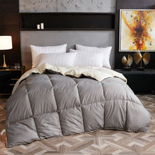 Load image into Gallery viewer, Goose/duck down quilt blanket duvet for winter/summer white cotton cover thicken comforter King Queen Twin size fast free ship

