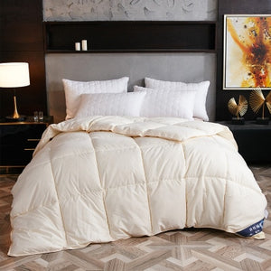 Goose/duck down quilt blanket duvet for winter/summer white cotton cover thicken comforter King Queen Twin size fast free ship