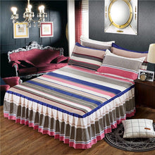 Load image into Gallery viewer, 1pc Thickened Sanding Bedspread Wedding Fitted Sheet Cover Soft Non-Slip King Queen Bed Skirt
